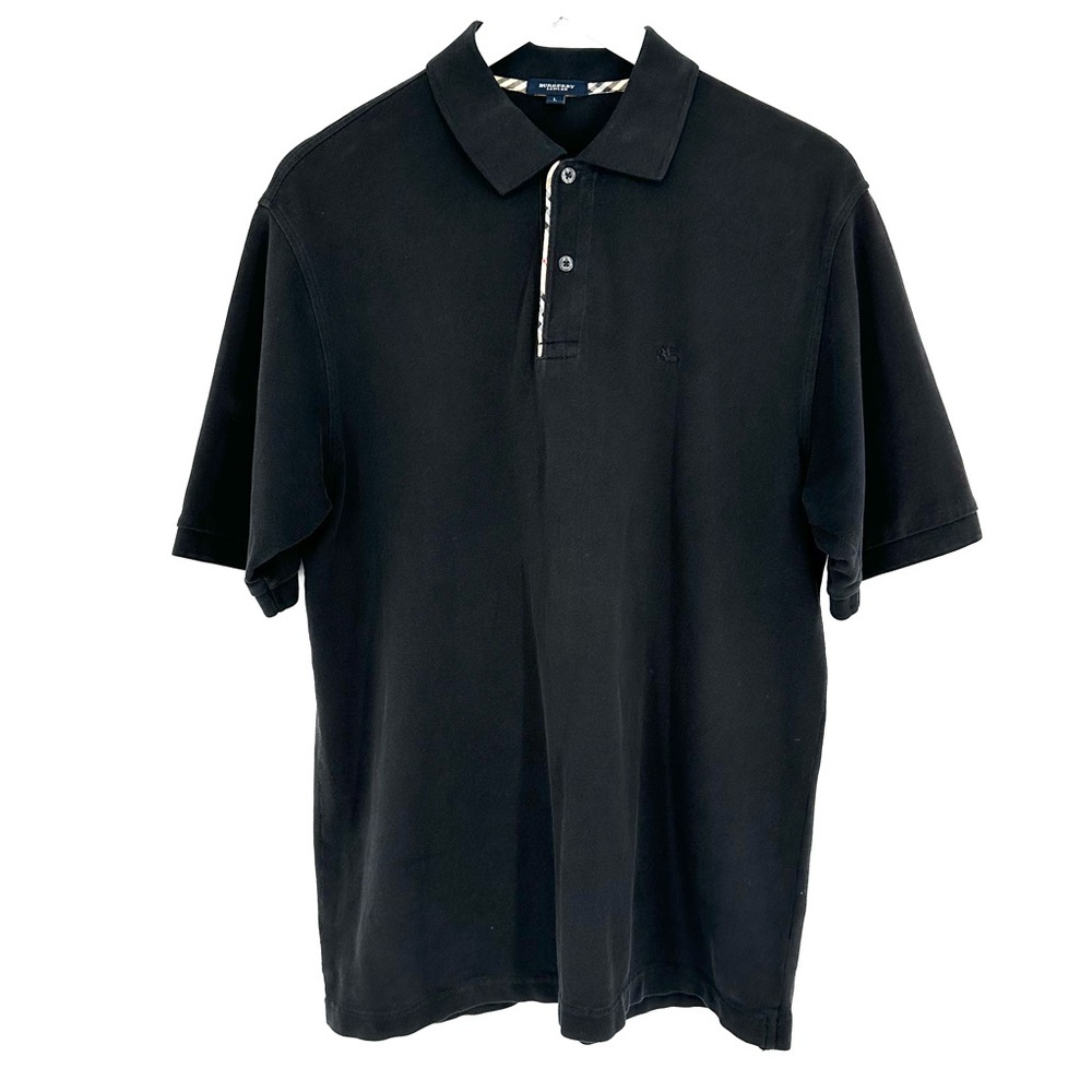 Burberry Men’s Cotton Polo Shirt Collared Black